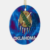vlag van de staat Oklahoma Keramisch Ornament (Rechts)