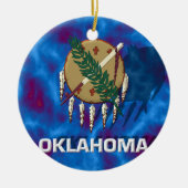 vlag van de staat Oklahoma Keramisch Ornament (Voorkant)