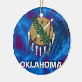 vlag van de staat Oklahoma Keramisch Ornament (Links)