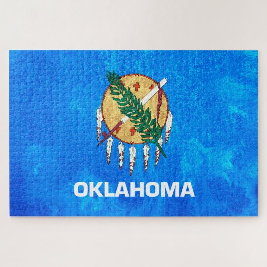 vlag van de staat Oklahoma Legpuzzel (Horizontaal)
