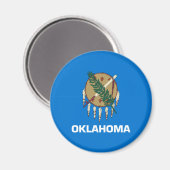 vlag van de staat Oklahoma Magneet (Voorkant / Achterkant)