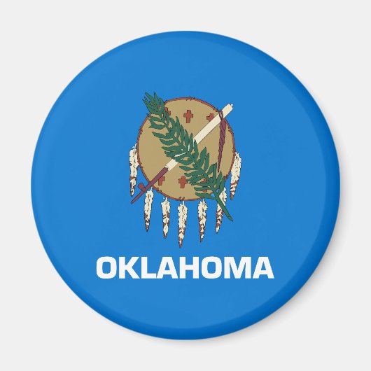 vlag van de staat Oklahoma Magneet (Voorkant)