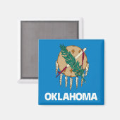 vlag van de staat Oklahoma Magneet (Voorkant / Achterkant)