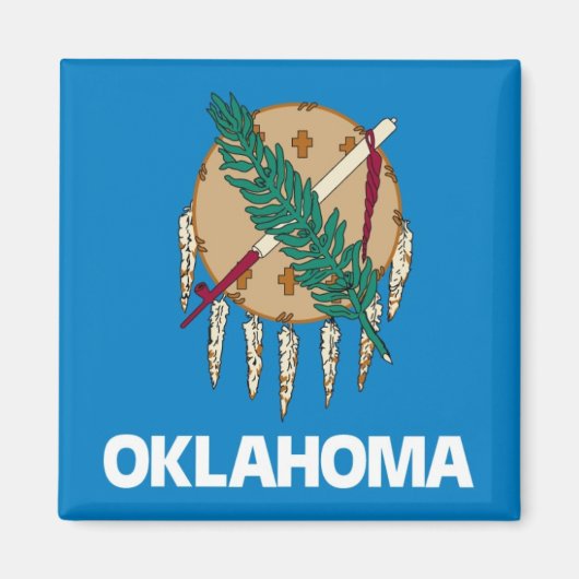vlag van de staat Oklahoma Magneet (Voorkant)