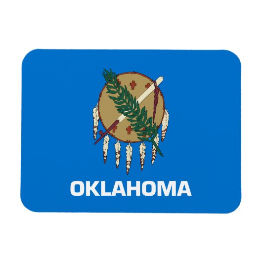 vlag van de staat Oklahoma Magneet (Horizontaal)