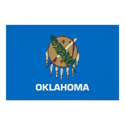 vlag van de staat Oklahoma Perfect Poster (Voorkant)