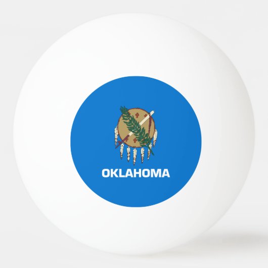 vlag van de staat Oklahoma Pingpongbal (Voorkant)