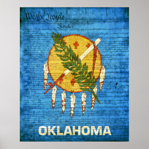 vlag van de staat Oklahoma Poster