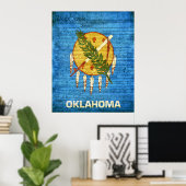 vlag van de staat Oklahoma Poster (Thuiskantoor)