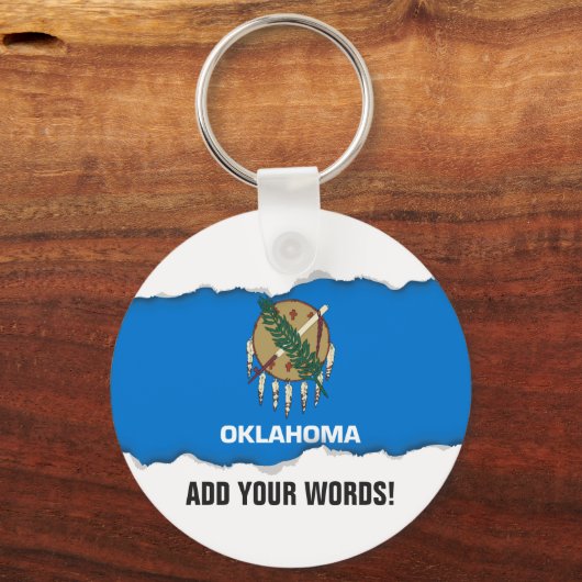 vlag van de staat Oklahoma Sleutelhanger (Voorkant)