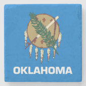 vlag van de staat Oklahoma Stenen Onderzetter (Voorkant)