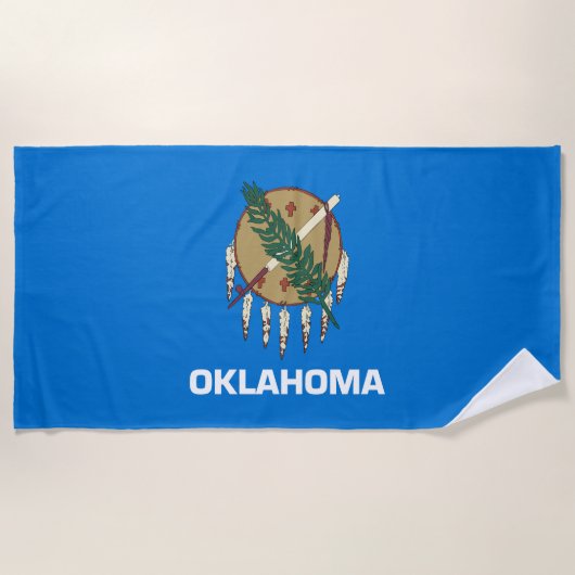 vlag van de staat Oklahoma Strandlaken (Voorkant)