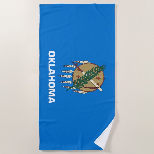 vlag van de staat Oklahoma Strandlaken (Voorkant)