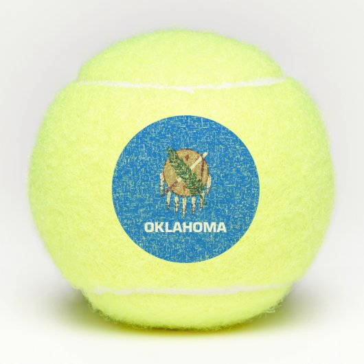 vlag van de staat Oklahoma Tennisballen (Voorkant)