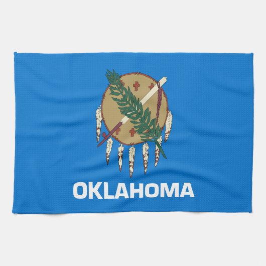 vlag van de staat Oklahoma Theedoek (Horizontaal)