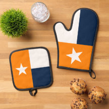 Vlag van de staat Oranje & Navy Blue Texas