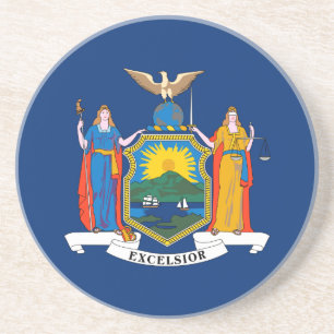 Vlag van de staat Patriotic New York Zandsteen Onderzetter