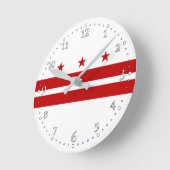 Vlag van de staat Patriotic Washington DC Ronde Klok (Hoek)