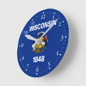 Vlag van de staat Patriotic Wisconsin Ronde Klok (Hoek)