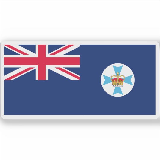 Vlag van de staat Queensland, Gemenebest van Austr Sticker (Voorkant)