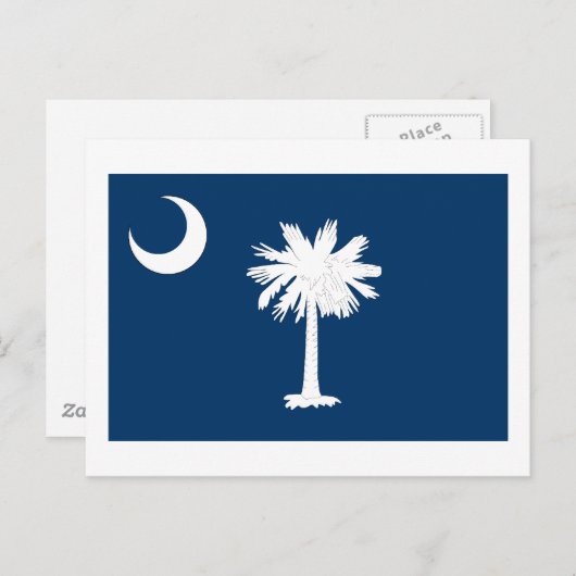 vlag van de staat South Carolina Briefkaart (Voorkant / Achterkant)