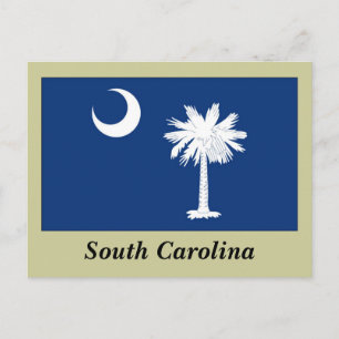 vlag van de staat South Carolina Briefkaart
