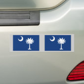 vlag van de staat South Carolina Bumpersticker (Op auto)
