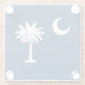 vlag van de staat South Carolina Glazen Onderzetter (Achterkant)