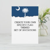 vlag van de staat South Carolina Kaart (Staand voorkant)