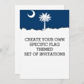 vlag van de staat South Carolina Kaart (Voorkant / Achterkant)