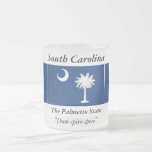 vlag van de staat South Carolina Matglas Koffiemok