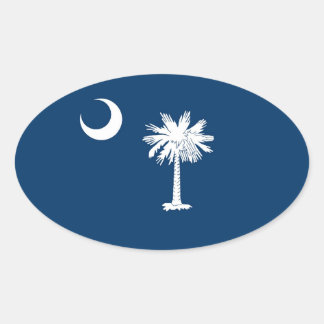vlag van de staat South Carolina Ovale Sticker