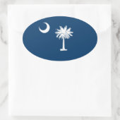 vlag van de staat South Carolina Ovale Sticker (Tas)