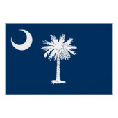 vlag van de staat South Carolina Perfect Poster (Voorkant)