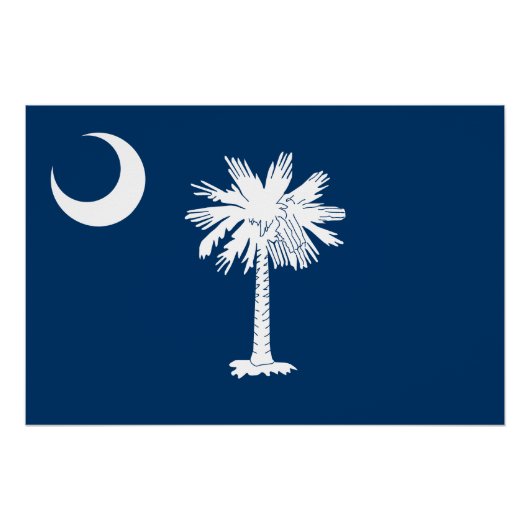 vlag van de staat South Carolina Perfect Poster (Voorkant)