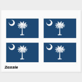 vlag van de staat South Carolina Rechthoekige Sticker (Vel)