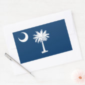 vlag van de staat South Carolina Rechthoekige Sticker (Envelop)