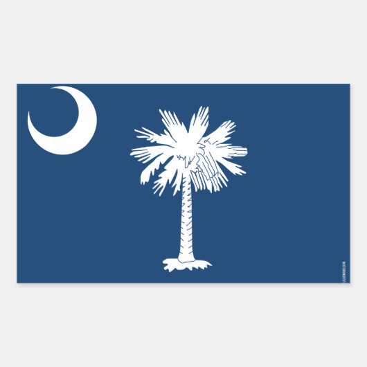 vlag van de staat South Carolina Rechthoekige Sticker (Voorkant)