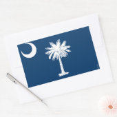 vlag van de staat South Carolina Rechthoekige Sticker (Envelop)
