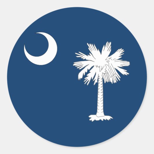 vlag van de staat South Carolina Ronde Sticker (Voorkant)