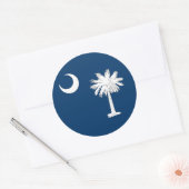 vlag van de staat South Carolina Ronde Sticker (Envelop)