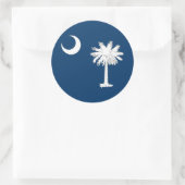 vlag van de staat South Carolina Ronde Sticker (Tas)