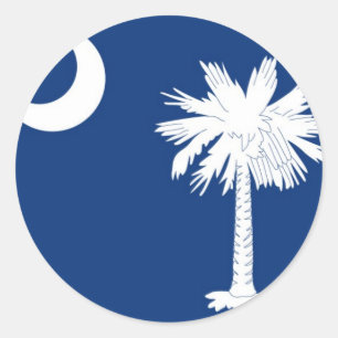 vlag van de staat South Carolina Ronde Sticker