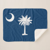 vlag van de staat South Carolina Sherpa Deken (Voorkant (horizontaal))