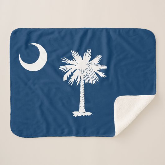 vlag van de staat South Carolina Sherpa Deken (Voorkant (horizontaal))