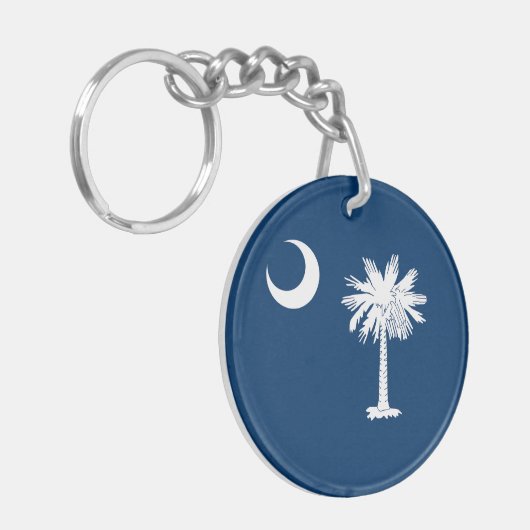 vlag van de staat South Carolina Sleutelhanger (Voorkant Links)