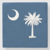 vlag van de staat South Carolina Stenen Onderzetter (Voorkant)