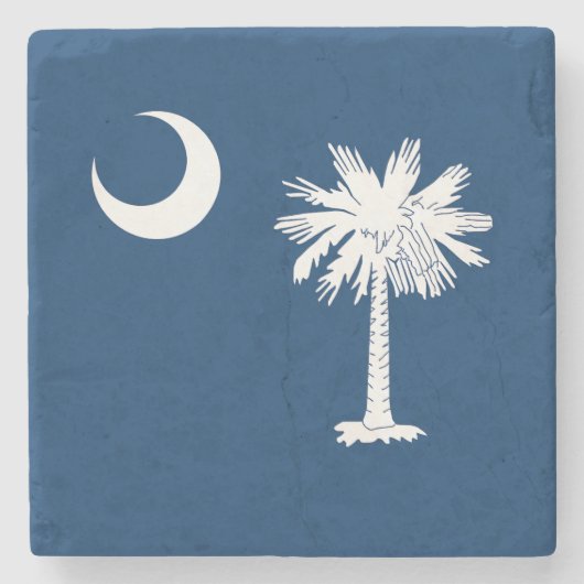 vlag van de staat South Carolina Stenen Onderzetter (Voorkant)