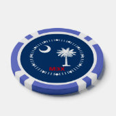 Vlag van de staat South Carolina van gepersonalise Poker Chips (Enkel)