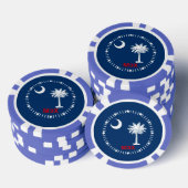 Vlag van de staat South Carolina van gepersonalise Poker Chips (Opstapeling)